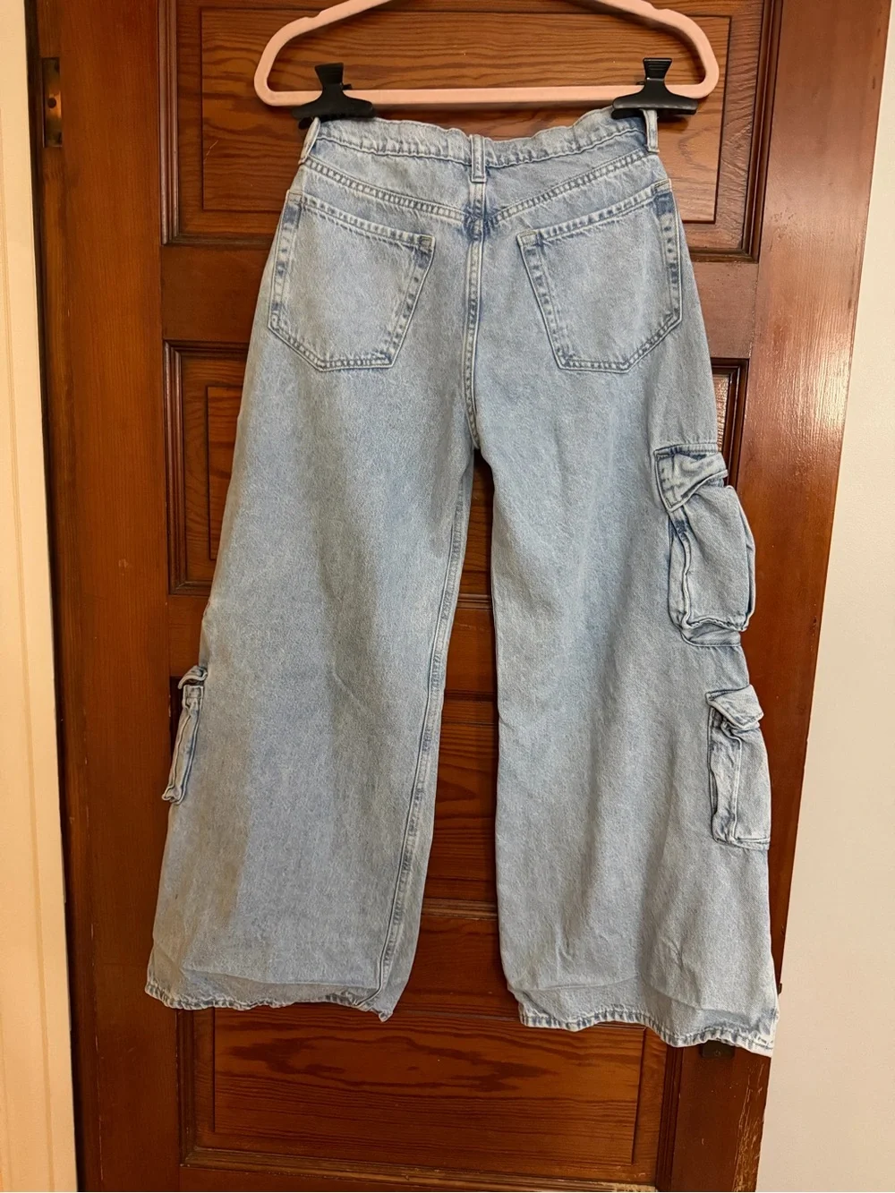 GAP Light Blue Cargo Wide-Leg Jeans